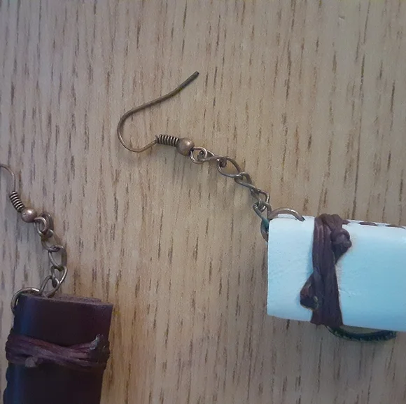 Book Earrings - Picture 2 of 6